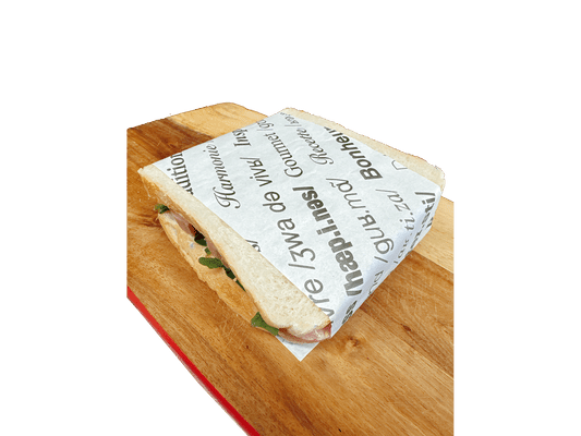 4800PCS Custom Printed Greaseproof Sandwich Wrap 400x100mm