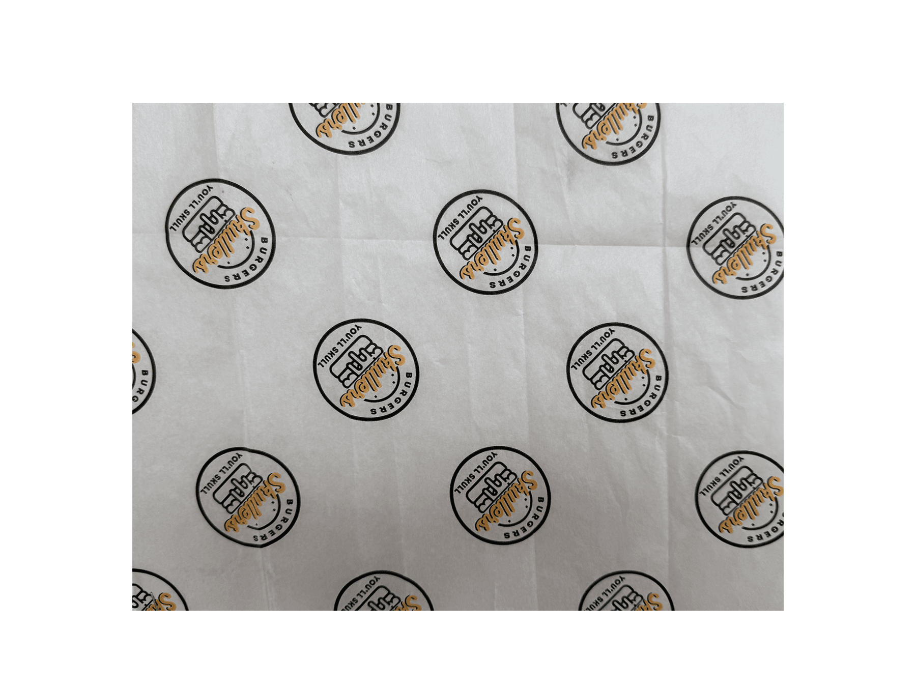 1000PCS Custom Printed Greaseproof Paper White Full Size 400x660mm